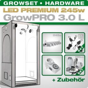 Growbox Komplettset LED GrowPRO L + 1x Q6W, 245W
