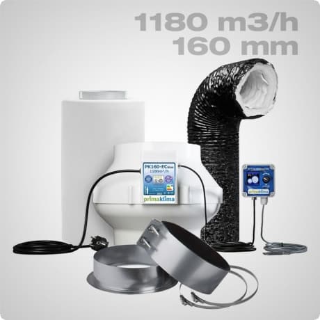 Lüftungsset Silent Digital 1180 Temperaturgesteuert | growboxen.eu