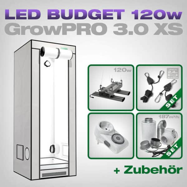 Low Budget Grow Set LED GrowPRO XS | growboxen.eu