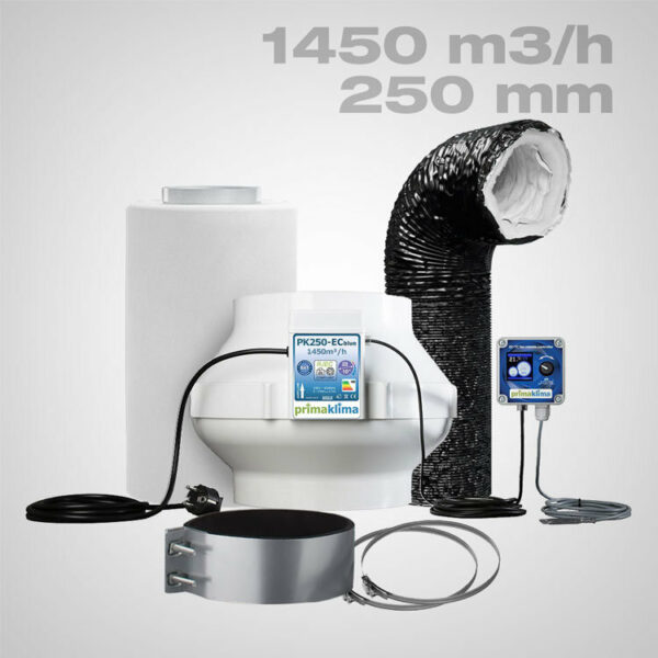 L&uuml;ftungsset Silent Digital 1450 Temperaturgesteuert | growboxen.eu