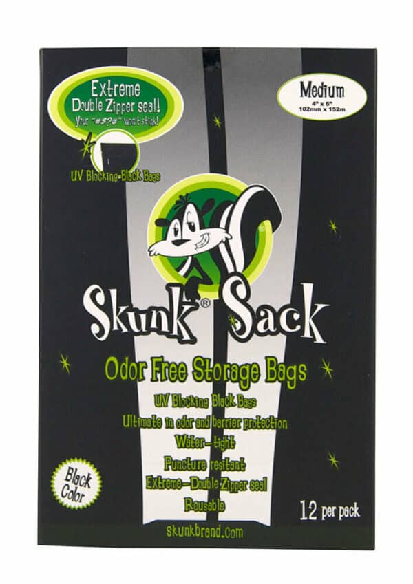 SKUNK Sack Black, Geruchsstopp Beutel, 12 Stück, M