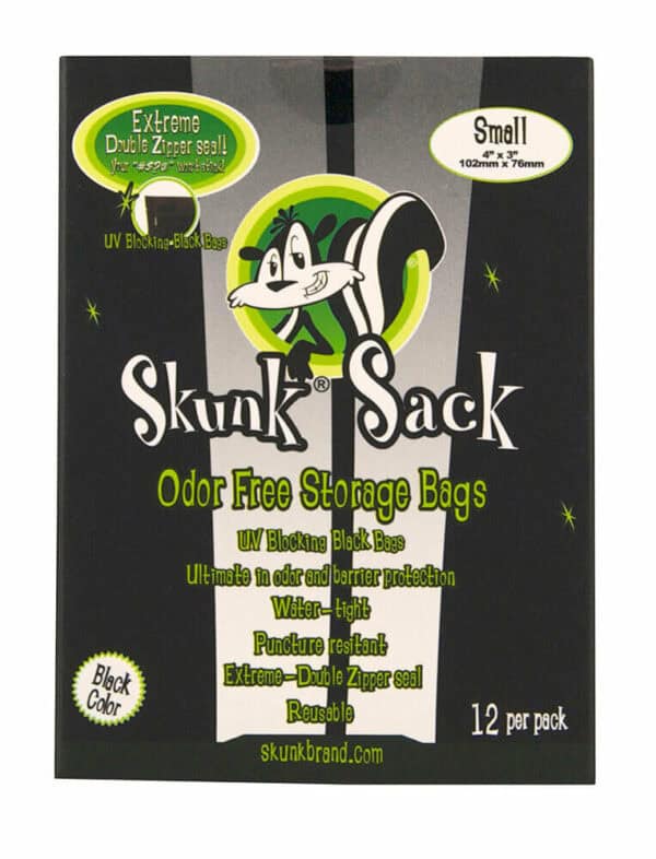 SKUNK Sack Black, Geruchsstopp Beutel, 12 Stück, S