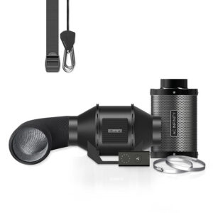 AC Infinity Abluft Komplettset mit Aktivkohlefilter, 100 mm, 280 m³/h, mit Geschwindigkeitsregler